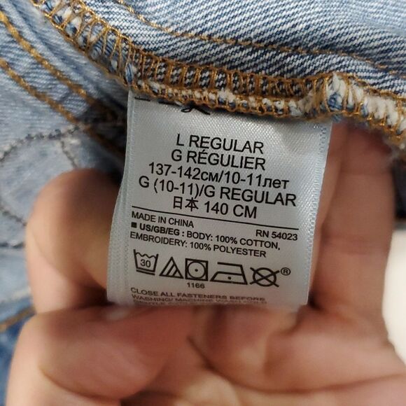 GAP x Disney Jean Jacket With Minnie Mouse Embroidery Girls Size L - Picture 13 of 13